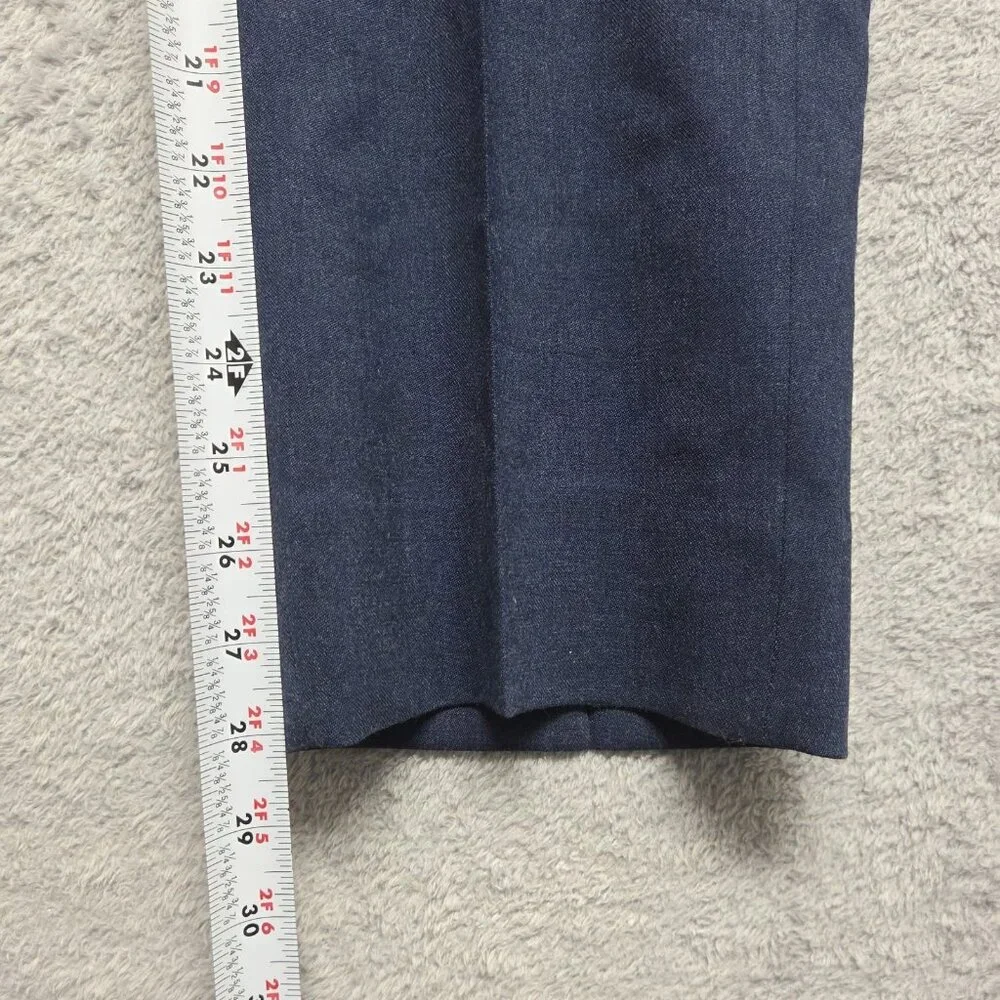 Ballin Pants Men 35x28 Navy Blue Comfort Eze Trousers Business Casual Wool Blend